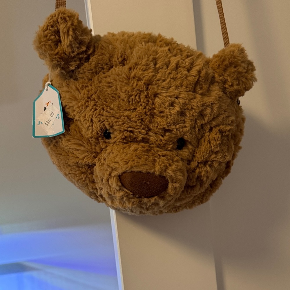 NEW Jellycat Brown Plush Bear Crossbody Bag